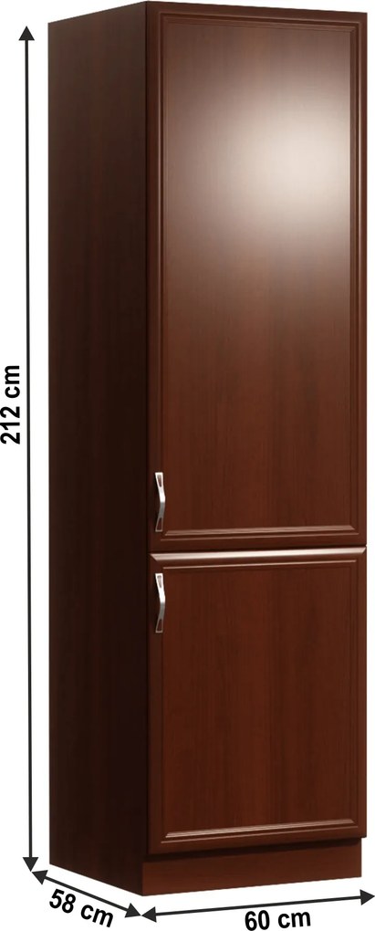 Dulap D60ZL pentru frigider încorporat, model dreapta, nuc Milano, SICILIA