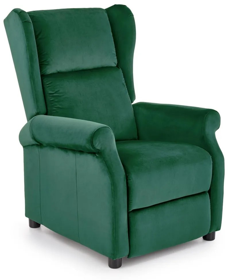 Fotoliu recliner Agustin 2 velvet verde H107 cm
