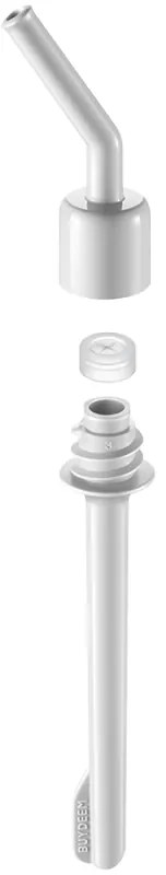 Sticla Buydeem CD1017-OW, 500 ml, Pai incorporat, Rezistenta la scurgeri, Sticla rezistenta la caldura pana la 150°C, Fara BPA, Alb