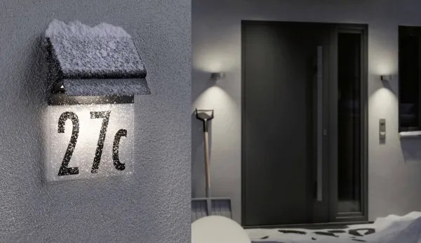 Paulmann 94694 - LED/0,2W IP44 Număr casă solar NEDA 3,7V