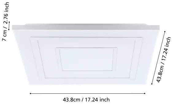 Plafonieră RGBW dimabilă Eglo 900959 ALBARCA LED/18W/230V + telecomandă