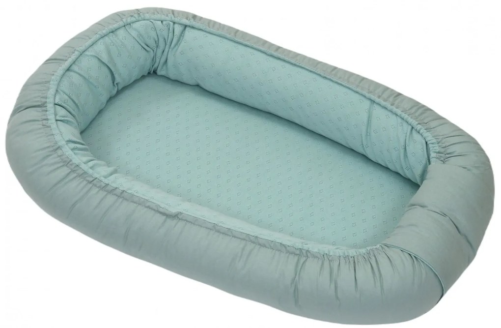 Suport de dormit Babynest, Reversibil, 70x45 cm, Bumbac Tricot Verde