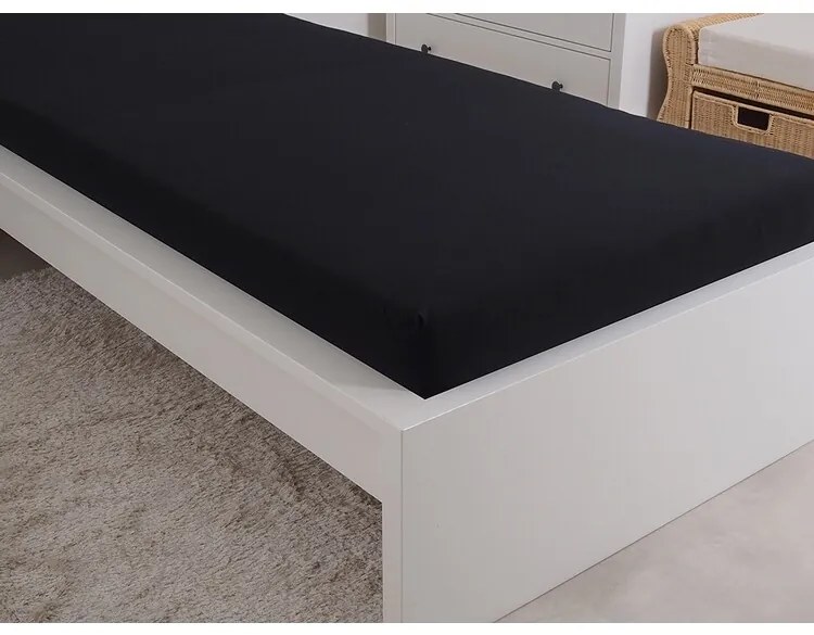 Cearșaf de pat 4Home jersey Ideal negru , 200 x 200 cm, 200 x 200 cm