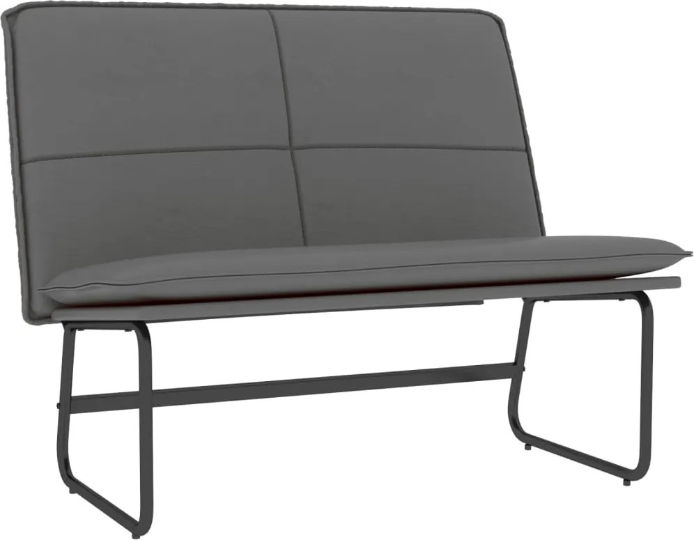 vidaXL Bancă, gri, 100x75x76 cm, piele ecologică