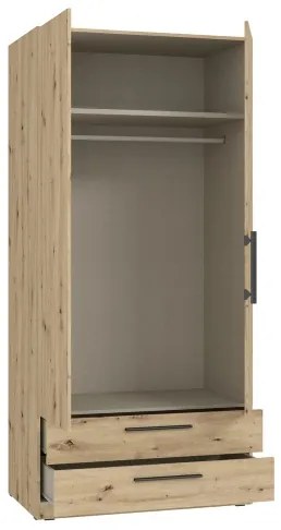 Dulap MARO 100 x 213 cm, stejar Artisan