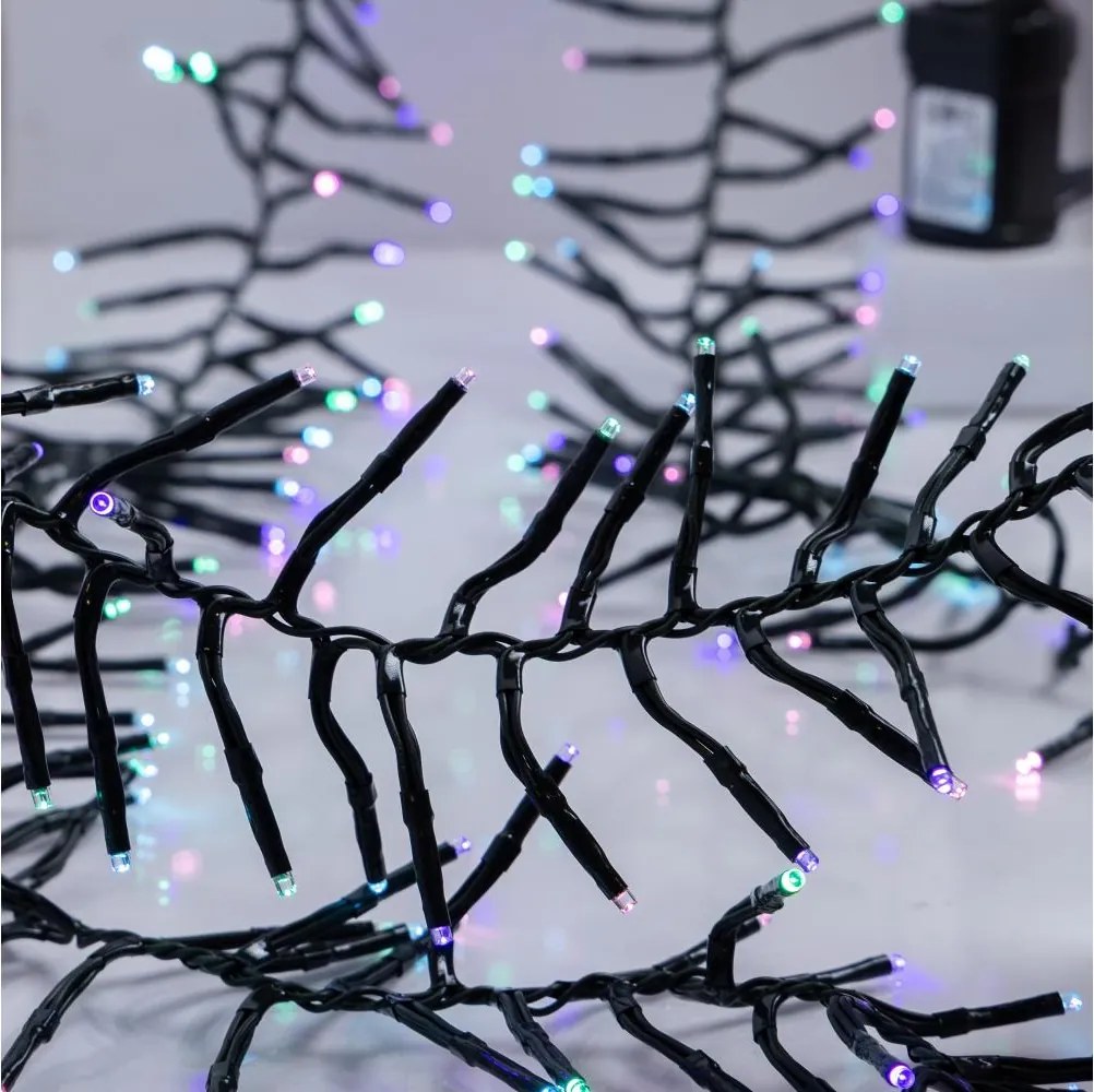 Ghirlandă LED de exterior CLUSTER 768xLED/8 funcții, 9 m, IP44, alb cald