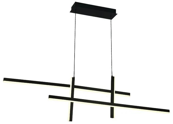 Lustra LED design liniar X-LIne negru