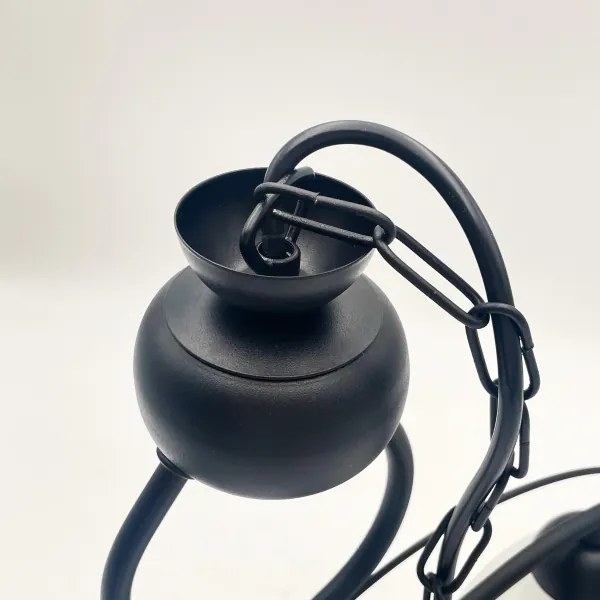 Lustră pe lanț RETRO 2xE27/60W/230V negru mat