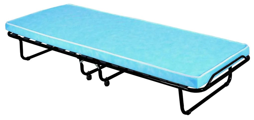 Pat pliant, 80x190 cm, include saltea H7 cm, suport saltea 14 lamele, 4 roti