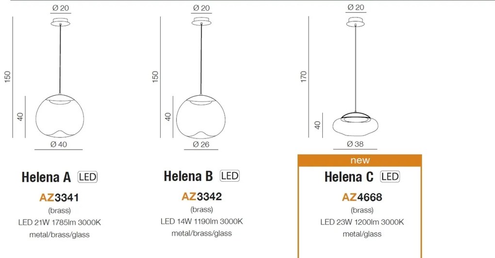 Lustra / Pendul LED design modern 38cm Helena C