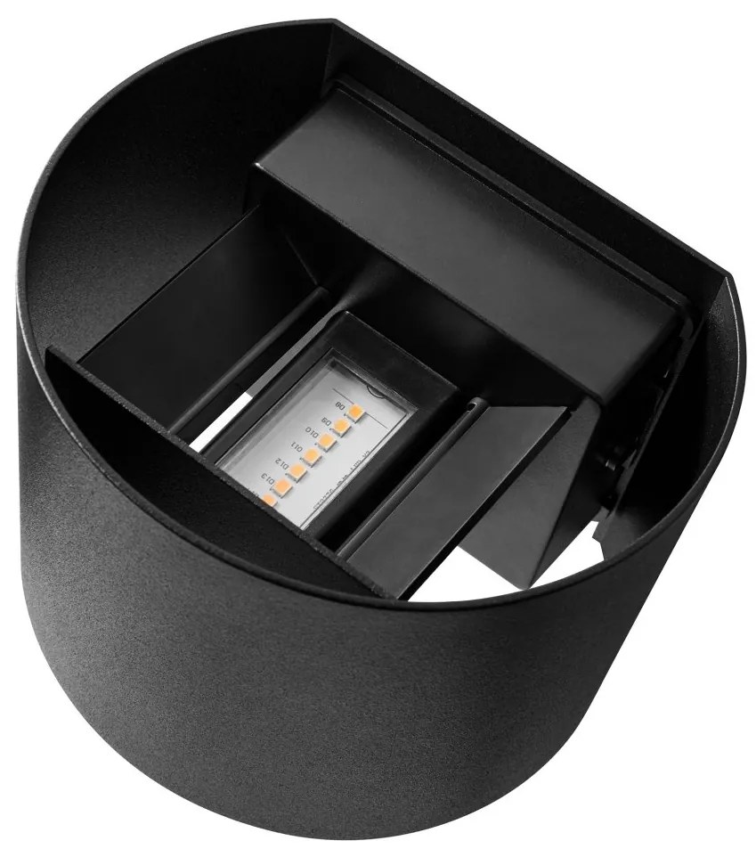 Aplica LED de exterior ambientala stil nordic IP44 Milda negru