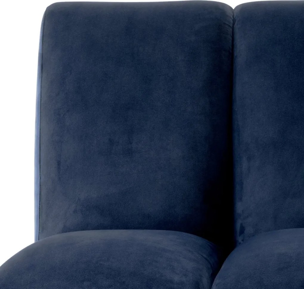 Modul canapea design LUX Lando straight, Catifea albastra