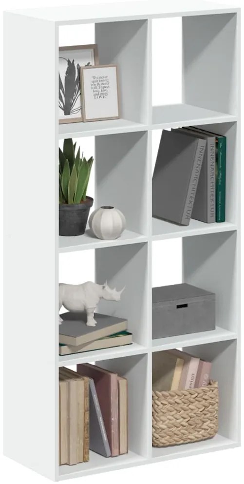 vidaXL Bibliotecă/separator cameră alb 69,5x29x137,5 cm lemn prelucrat