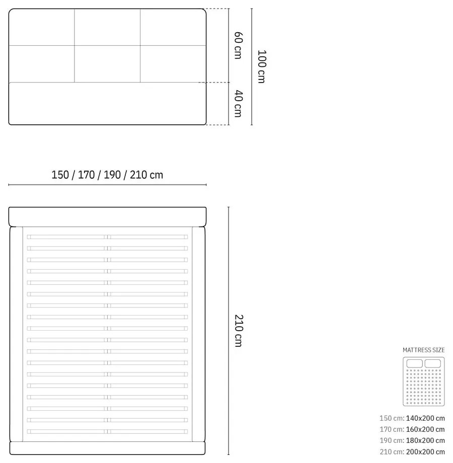 Pat matrimonial verde tapițat cu spațiu de depozitare cu somieră 160x200 cm Libera – Windsor &amp; Co Sofas
