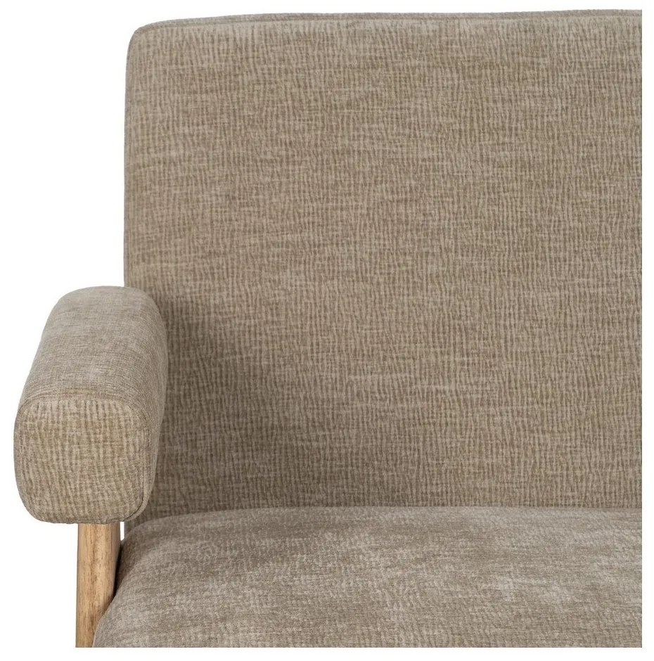 Canapea bej cu tapițerie din chenille 134 cm Rest – Ixia