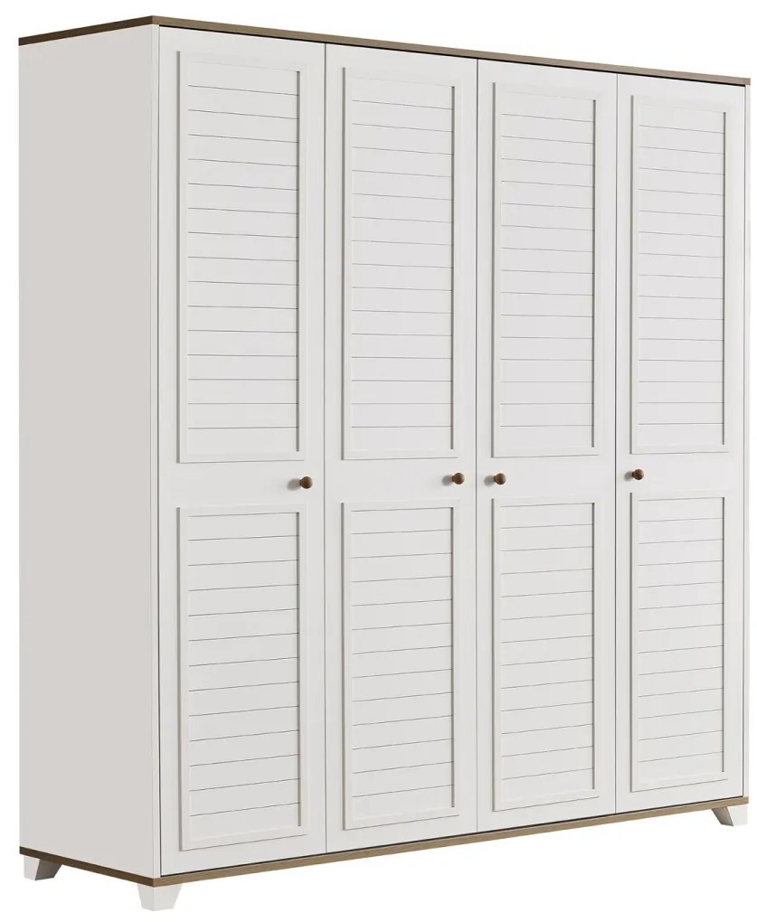Dulap cu 4 usi pentru camera copiilor, colectia Nova ,   179x62x198 cm