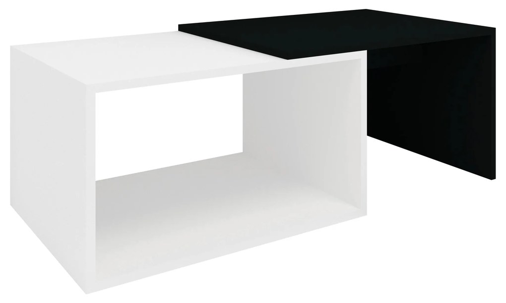 Masuta Cafea Orli, Alb/Negru, 100 x 50 x 35 cm