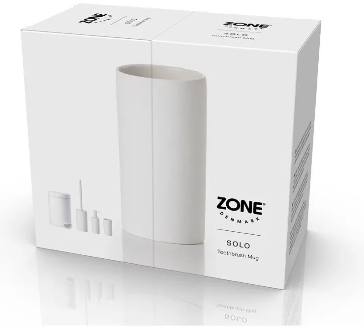 Suport pentru periuțe de dinți Zone Solo, alb