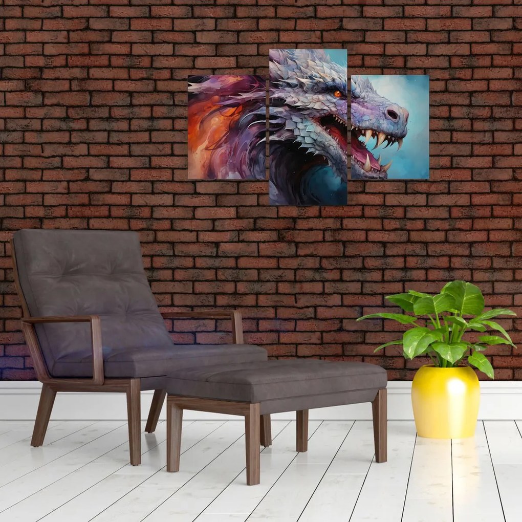 Tablou - Ilustrație a unui dragon (90x60 cm)