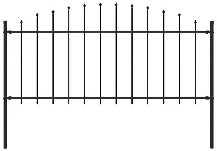 Panou de gard Aairah, negru, 167,64 x 2,54 x 7,62 cm