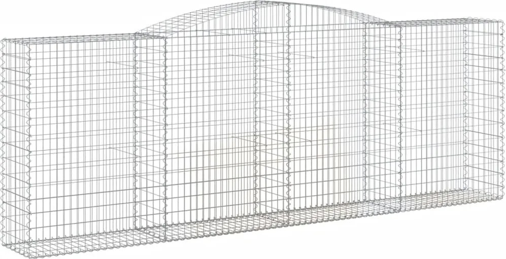 vidaXL Coș gabion arcuit, 400x50x140/160 cm, fier galvanizat