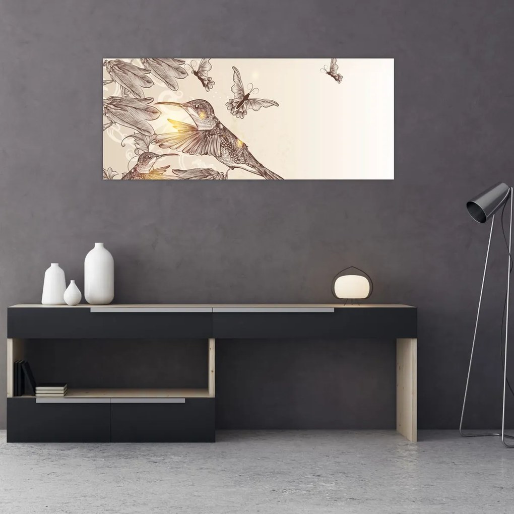 Tablou - Colibri (120x50 cm)