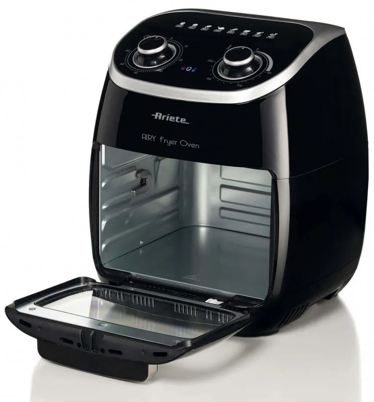 Friiteuza cuptor cu aer cald Ariete AIRY FRYER OVEN 4619/00, 2000W, 11 L, 8 programe, 80-200C, Rotisor, Timer, Negru