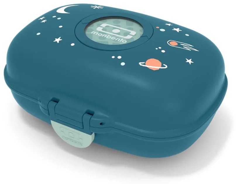 Cutie gustări pentru copii Monbento Gram Cosmic, albastru turcoaz