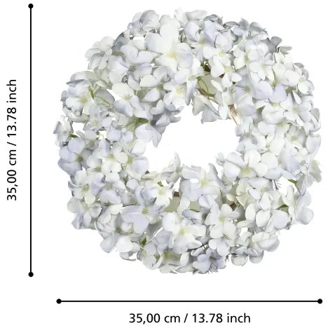 Coroniță de flori artificială Eglo 428206 SOLVANG d. 35 cm albastru