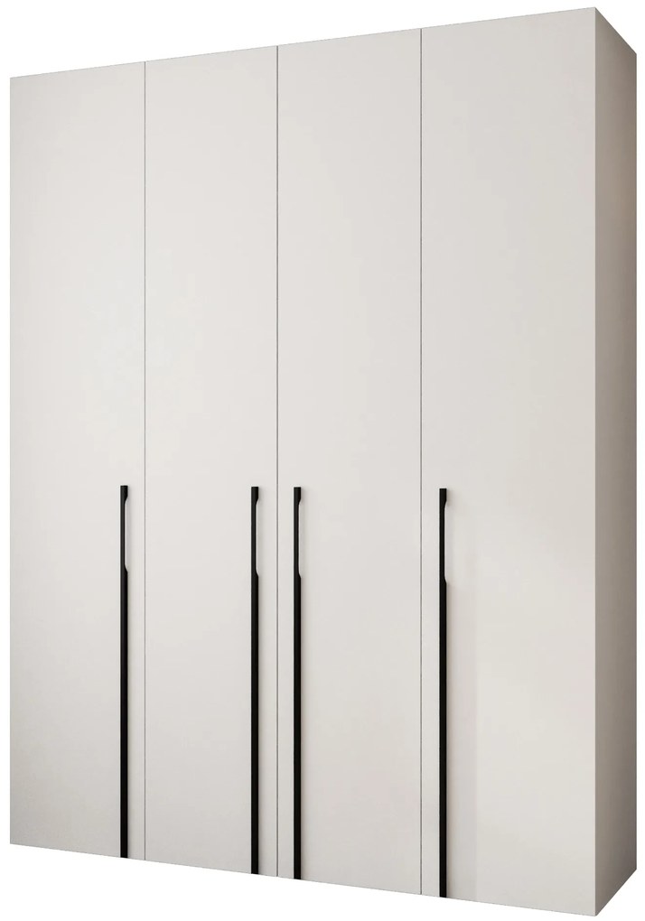 Dulap de haine 190 cm Carmela 40-3 (alb + Negru). 1126625