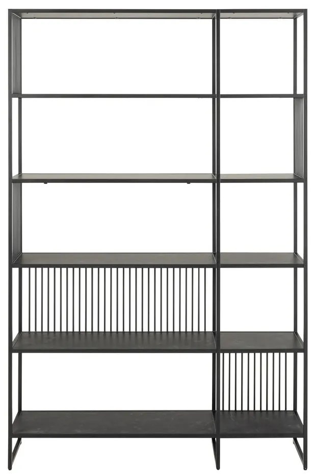 Bibliotecă neagră 120x185x35 cm Strington – Actona