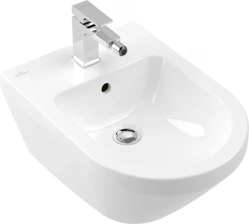 Bideu suspendat Villeroy&Boch Architectura cu finisaj alb Alpin CeramicPlus
