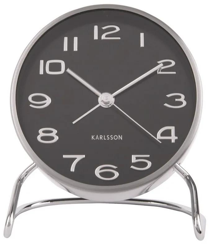 Ceas deșteptător Karlsson 5763BK, de design, 11 cm