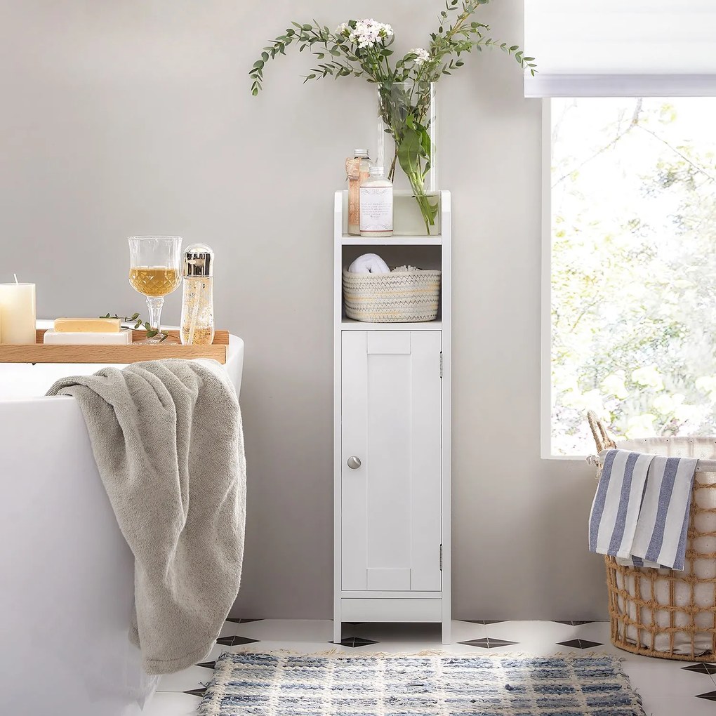 Dulap de baie LEHAC 18x80 cm, alb