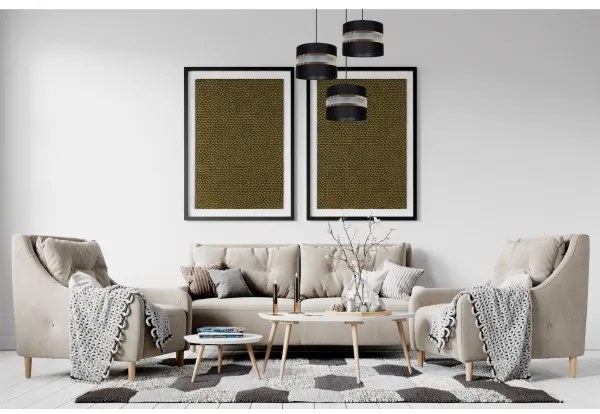 Lustră pe cablu CORAL 3xE27/60W/230V negru