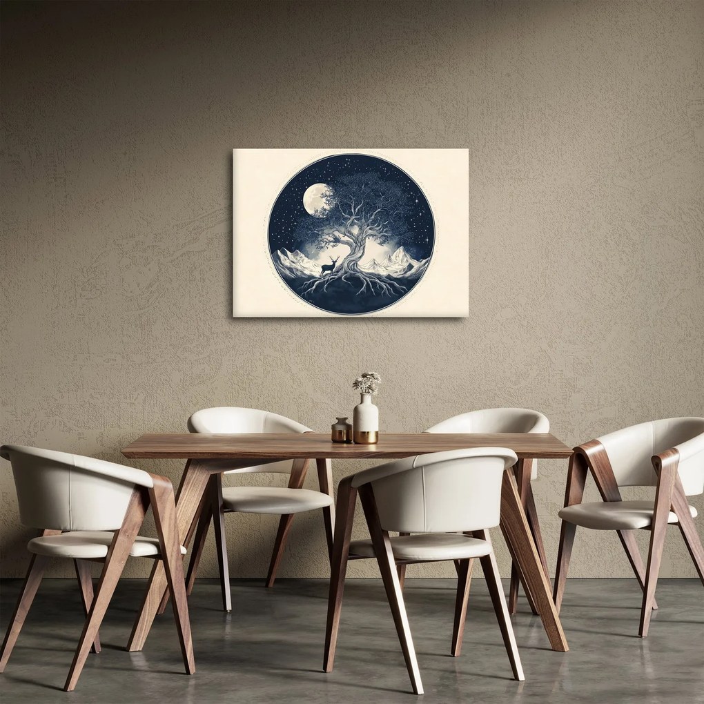 Tablou – Arbore magic cu cerb I. (70x50 cm)