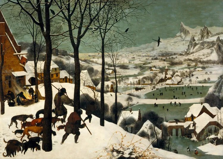 Reproducere Hunters in the Snow (Winter), 1565, Pieter the Elder Bruegel