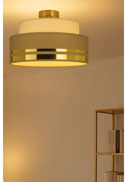 Plafonieră TAMI 1xE27/60W/230V bej/maro/auriu