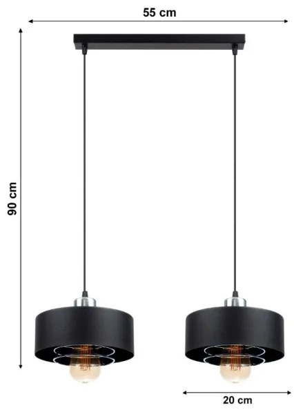 Lustră pe cablu VEST 2xE27/60W/230V