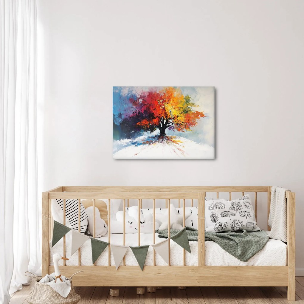Tablou - Copac multicolor (70x50 cm)