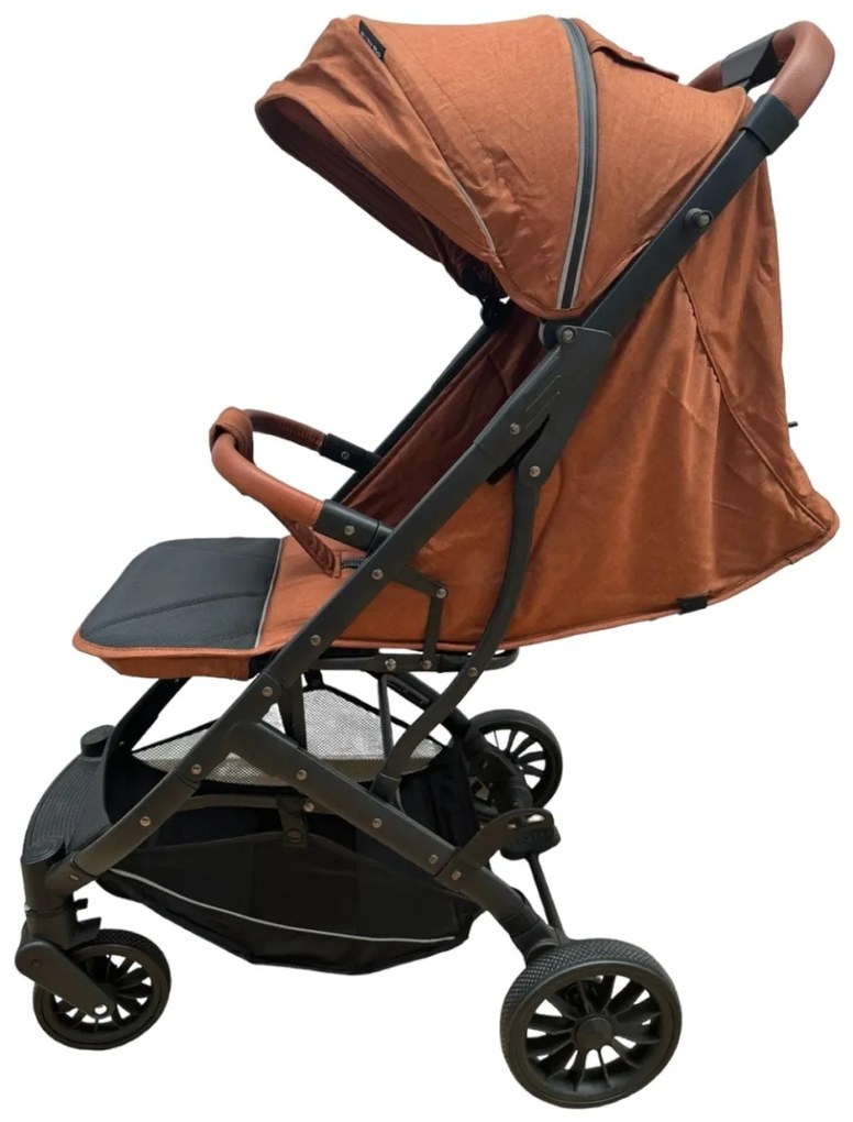Carucior sport compact cu spatar reglabil, functie de pliere tip troller si husa de picioare. 6-36 luni, Portocaliu - CPC-61-portocaliu