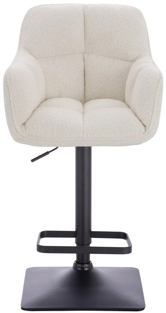 HR550KW Scaun Crem Boucle cu Bază Neagră
