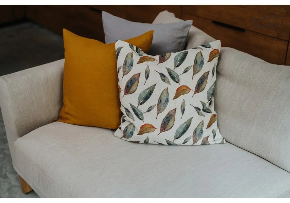 Față de pernă din in 50x50 cm Golden Fall – Linen Tales