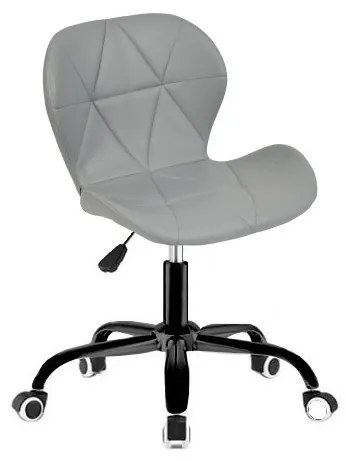JAKS Scaun de birou din piele ecologică gri deschis Noto