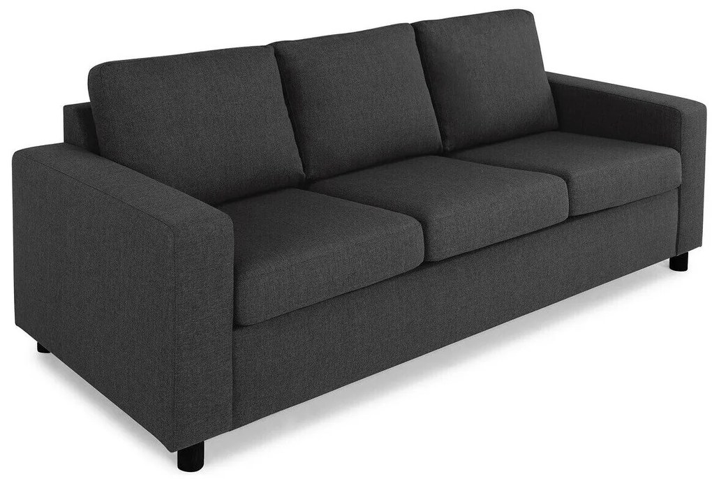Canapea Scandinavian Choice C169Numărul de locuri: 3, Antracit, Negru, 214x88x86cm, Tapiterie, Picioare: Plastic
