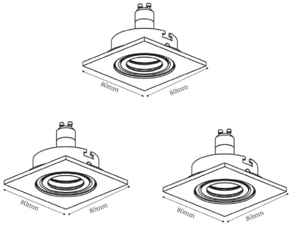 Lucide 11002/15/12 - SET 3x Lampa incastrata LED FOCUS 1xGU10/5W/230V crom
