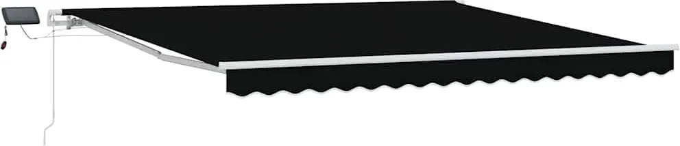 vidaXL Cortina Retractabilă Negru 400 × 300 cm Material textil și oțel