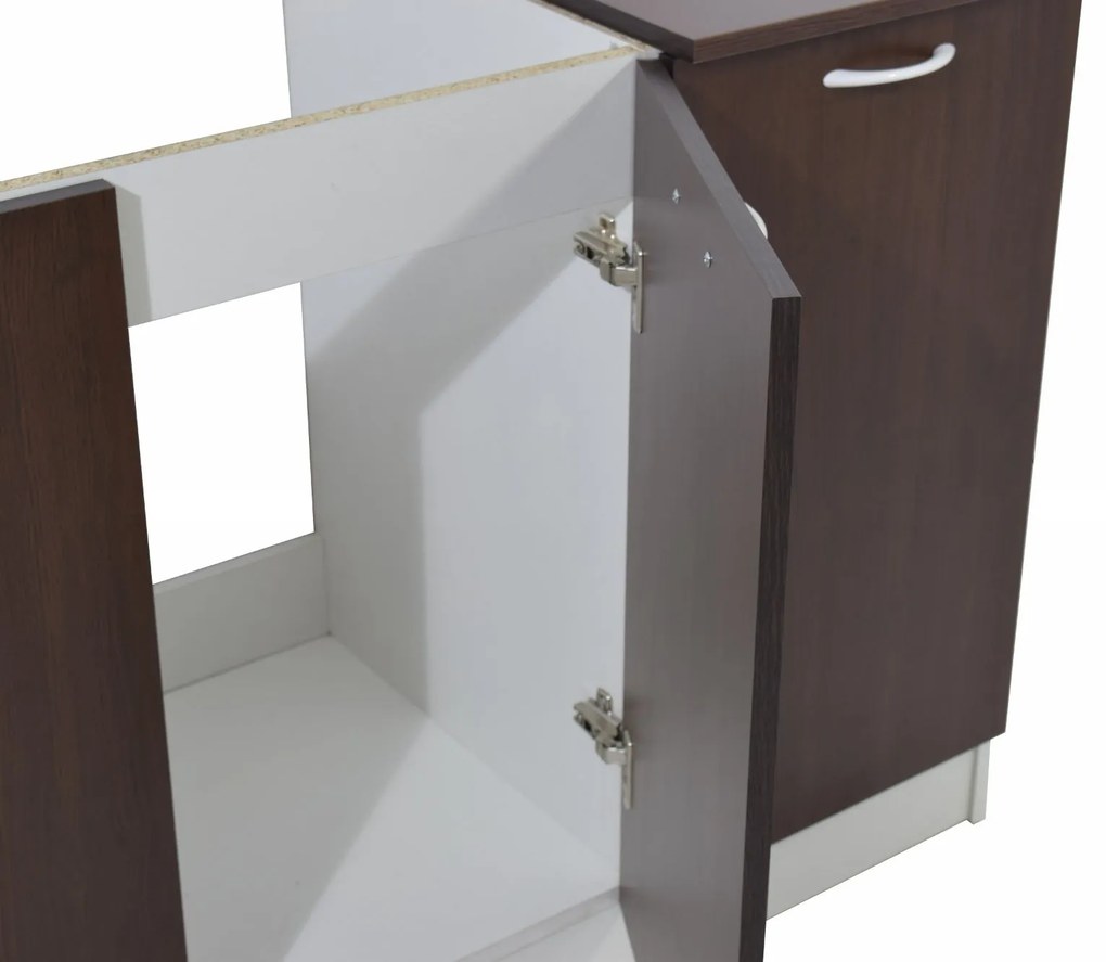 Set Bucatarie Ara, Wenge/Alb, L 120 cm