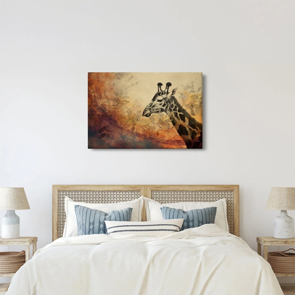 Tablou - Girafă, pictură (90x60 cm)