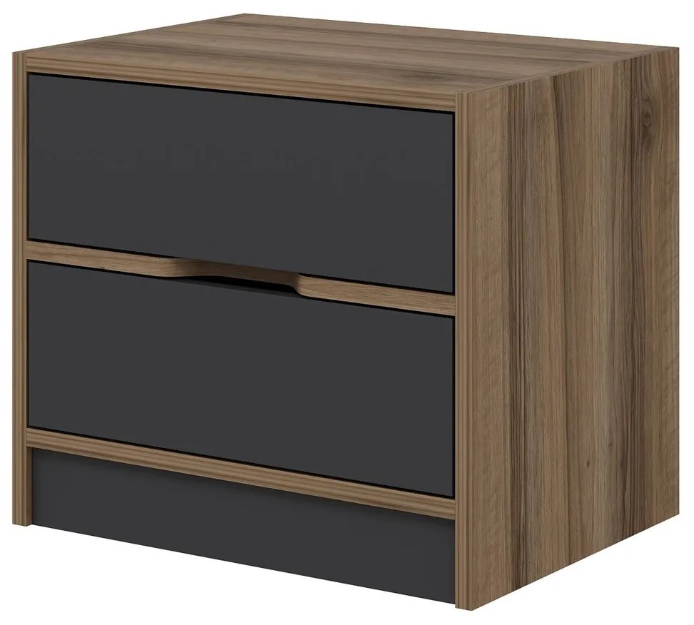 Noptieră Elina Walnut Anthracite